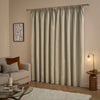 Plain Beige Curtains - The Ultimate Velvet Blackout Pencil Pleat Curtains Natural Furn