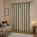 Plain Beige Curtains - The Ultimate Velvet Blackout Pencil Pleat Curtains Natural Furn