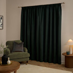 Plain Black Curtains - The Ultimate Velvet Blackout Pencil Pleat Curtains Black Furn