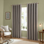Plain Grey Curtains - The Ultimate Velvet Blackout Eyelet Curtains Silver Furn