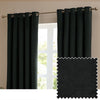  Curtains - The Ultimate Velvet  Eyelet Curtains Black Furn