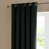  Curtains - The Ultimate Velvet  Eyelet Curtains Black Furn