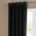  Curtains - The Ultimate Velvet  Eyelet Curtains Black Furn