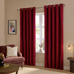  Curtains - The Ultimate Velvet  Eyelet Curtains Burgundy Furn