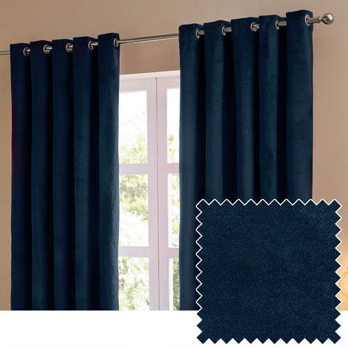 Curtains - The Ultimate Velvet  Eyelet Curtains Royal Furn