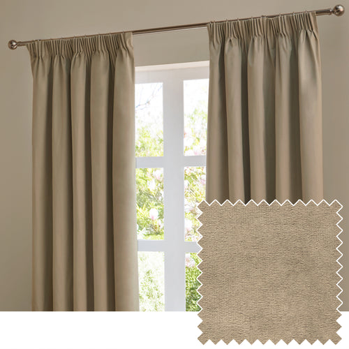  Curtains - The Ultimate Velvet  Pencil Pleat Curtains Mocha Furn