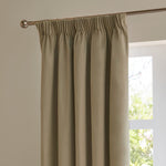  Curtains - The Ultimate Velvet  Pencil Pleat Curtains Mocha Furn
