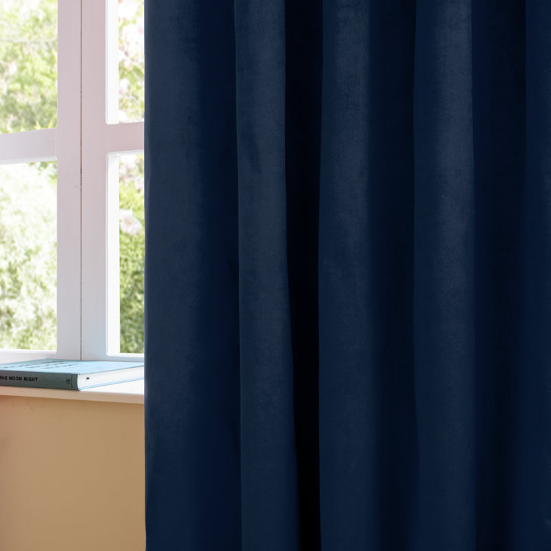  Curtains - The Ultimate Velvet  Pencil Pleat Curtains Royal Furn