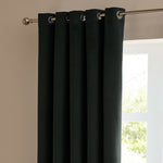 Plain Black Curtains - The Ultimate Velvet Room Darkening Eyelet Curtains Black Furn