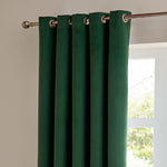 Plain Green Curtains - The Ultimate Velvet Room Darkening Eyelet Curtains Emerald Furn