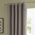 Plain Grey Curtains - The Ultimate Velvet Room Darkening Eyelet Curtains Silver Furn