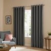 Plain Black Curtains - The Ultimate Velvet Room Darkening Eyelet Curtains Charcoal Furn