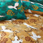 Demoiselle Botanical Duvet Cover Set Mustard