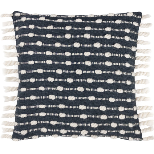 Striped Grey Cushions - Dhadit Stripe Feather Filled Cushion Grey/Natural Furn