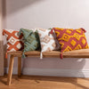 furn. Dharma Tufted Tasselled Cushion Cover in Brick