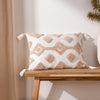 furn. Dharma Tufted Tasselled Cushion Cover in Natural