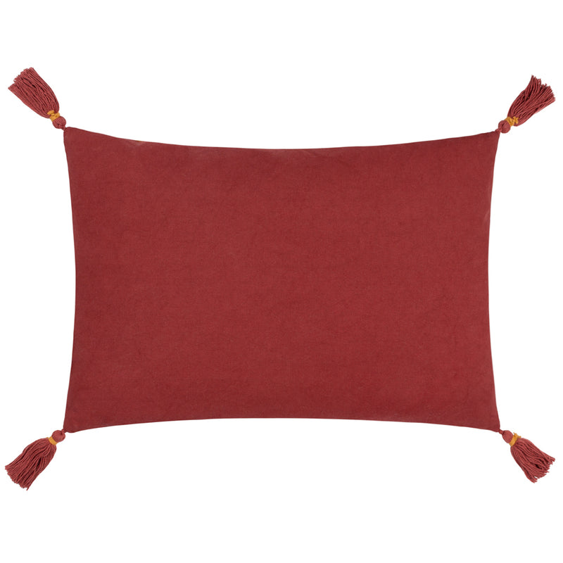 furn. Dharma Tufted Tasselled Cushion Cover in Sunset