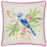 Floral Pink Cushions - Daisy Hill Bluebird Printed Cushion Cover Multi/Pink Evans Lichfield