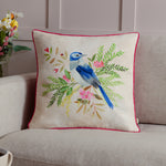 Floral Pink Cushions - Daisy Hill Bluebird Printed Cushion Cover Multi/Pink Evans Lichfield