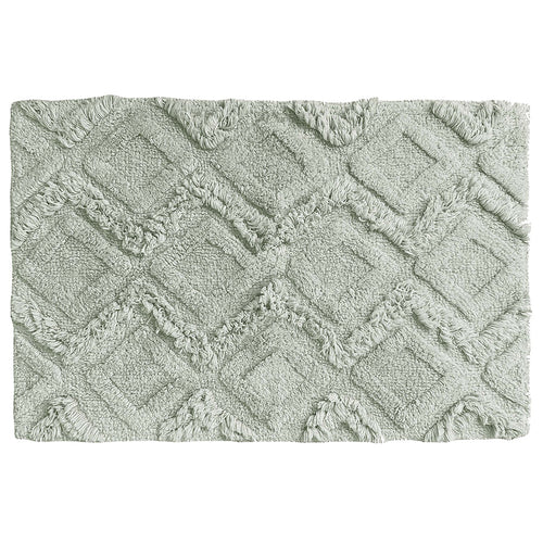 Yard Diamond Tufted Bath Mat in Moonbeam