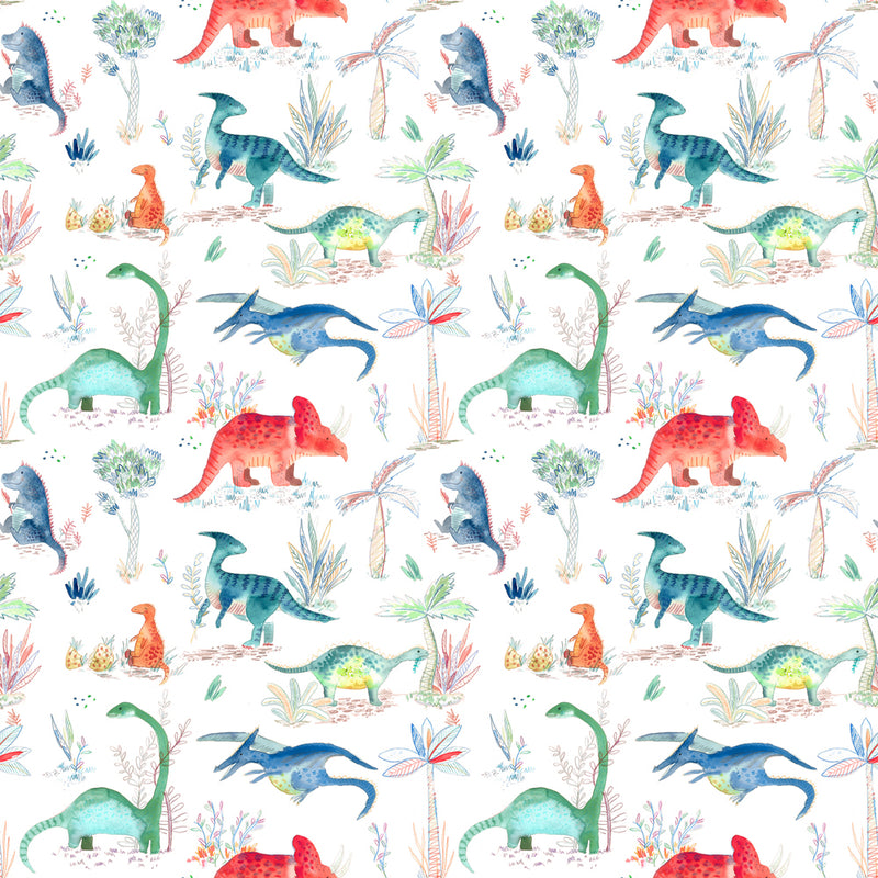 Voyage Maison Dinos Printed Cotton Fabric in Primary