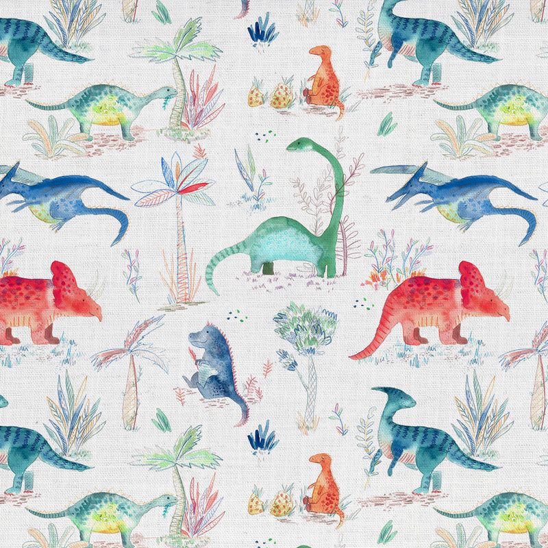 Dinos Printed Fabric Sample Swatch Primary