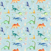 Voyage Maison Dinos Printed Oil Cloth Fabric (By The Metre) in Sky