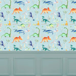 Voyage Maison Dinos 1.4m Wide Width Wallpaper in Sky