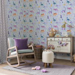 Voyage Maison Dinos 1.4m Wide Width Wallpaper in Violet