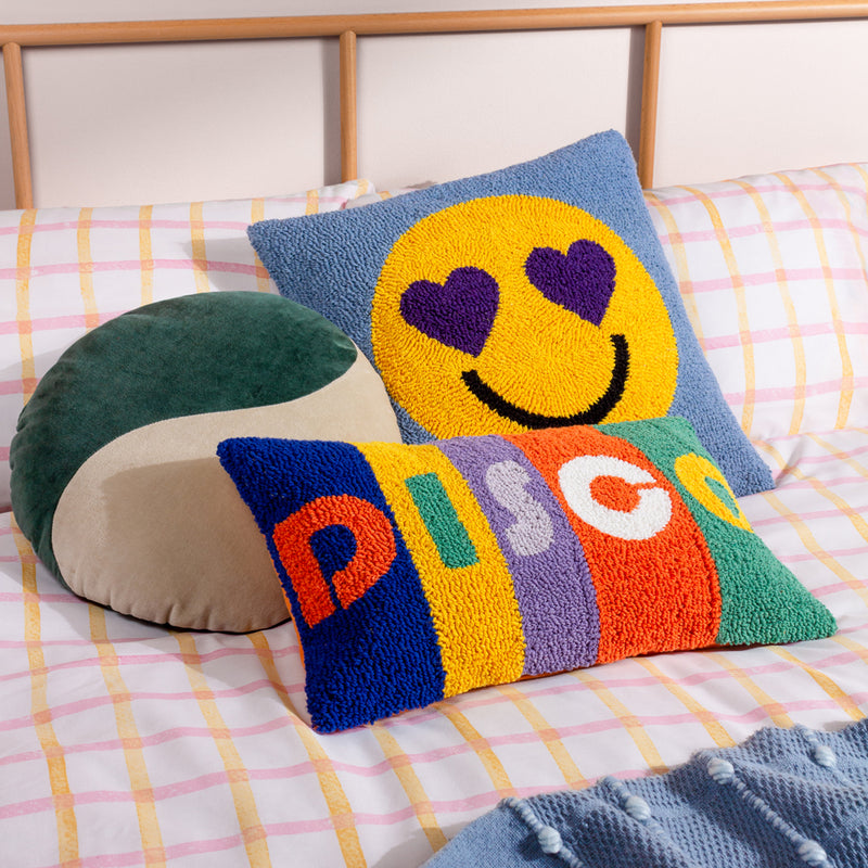 heya home Disco Knitted Cushion Cover in Multicolour