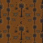 Animal Brown Bedding - Desert Monkey Exotic Printed Reversible  Duvet Cover Set Amber Furn