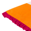 Striped Orange Cushions - Dolcevita  Striped Velvet Cushion Cover Orange/Pink furn.