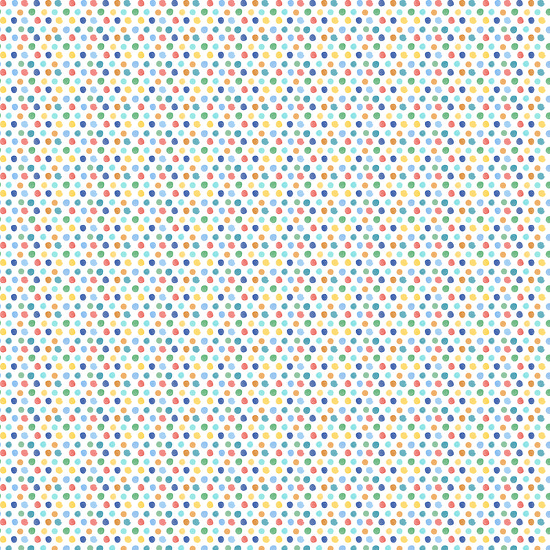 Voyage Maison Dotty Printed Oil Cloth Fabric (By The Metre) in Multicolour