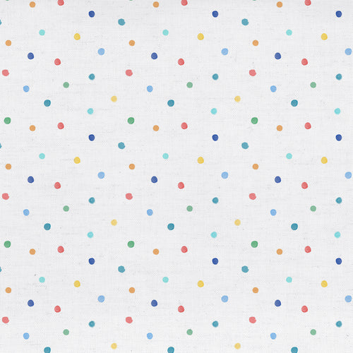 Voyage Maison Dotty Printed Oil Cloth Fabric (By The Metre) in Multicolour