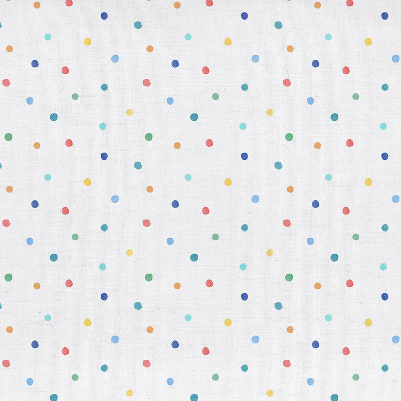 Voyage Maison Dotty Printed Oil Cloth Fabric (By The Metre) in Multicolour