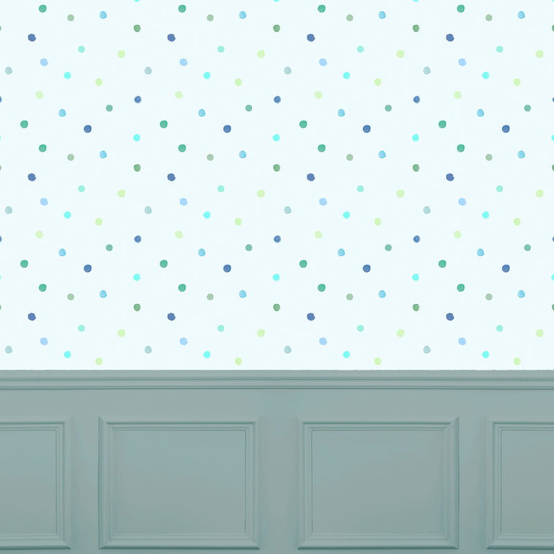 Voyage Maison Dotty 1.4m Wide Width Wallpaper in Lagoon