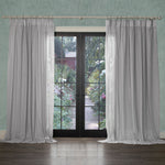 Voyage Maison Draper Sheer Pencil Pleat Curtains in Smoke