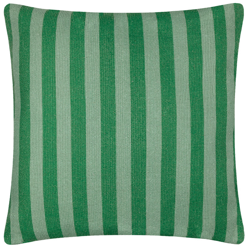 Striped Green Cushions - Deck Stripe  Woven Outdoor Cushion Cover Green furn.