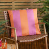 Striped Orange Cushions - Deck Stripe  Woven Outdoor Cushion Cover Orange/Pink furn.