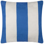 Striped White Cushions - Deck Stripe  Woven Outdoor Cushion Cover White/Blue furn.