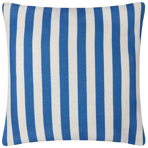 Striped White Cushions - Deck Stripe  Woven Outdoor Cushion Cover White/Blue furn.