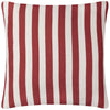 Striped White Cushions - Deck Stripe  Woven Outdoor Cushion Cover White/Red furn.