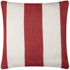 Striped White Cushions - Deck Stripe  Woven Outdoor Cushion Cover White/Red furn.