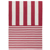 Striped White Rugs - Deck Stripe Printed Indoor/Outdoor Outdoor Rug White/Red furn.