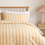 Striped Yellow Bedding - Dual Tone Striped Duvet Cover Set Butter Yellow Furn