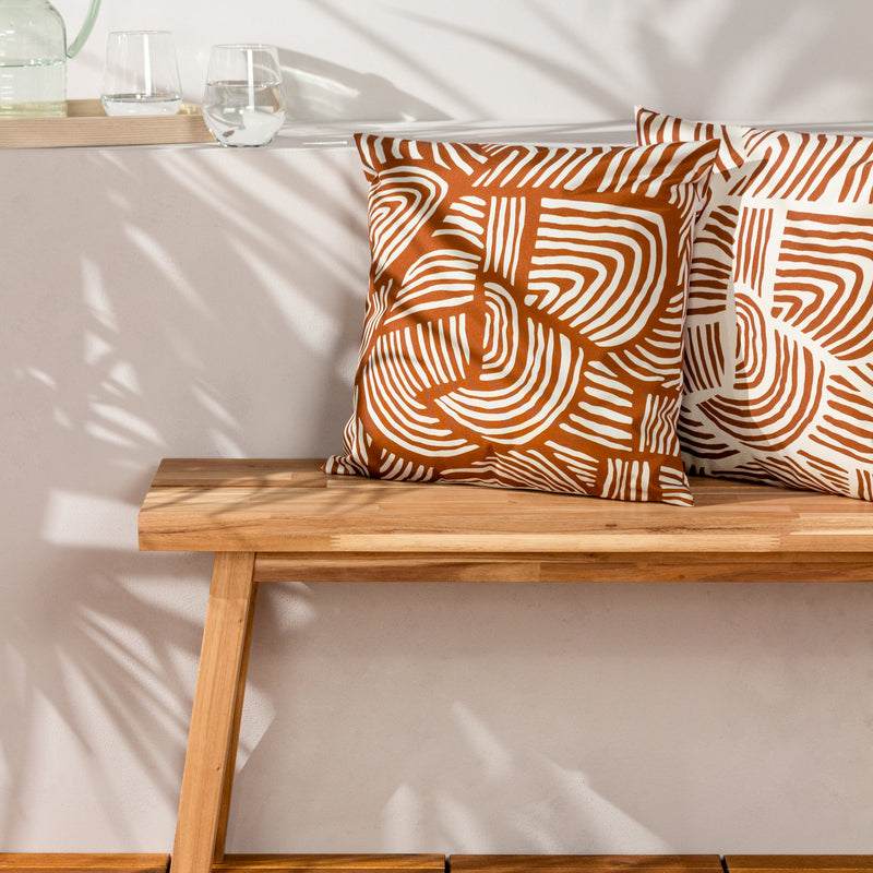 Abstract Red Cushions - Dunes Outdoor Cushion Cover Brick furn.