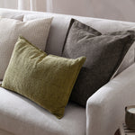 Plain Brown Cushions - Dune Chenille Cushion Cover Mole Yard