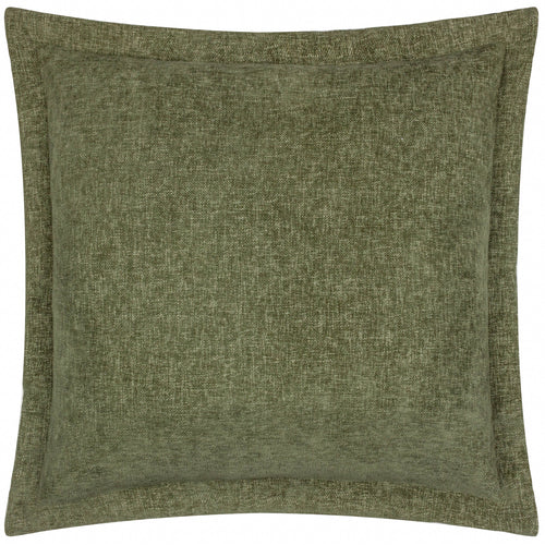 Plain Green Cushions - Dune Chenille Cushion Cover Moss Yard