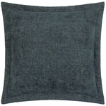 Plain Blue Cushions - Dune Chenille Cushion Cover Slate Yard