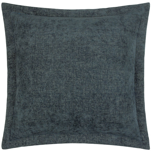 Plain Blue Cushions - Dune Chenille Cushion Cover Slate Yard